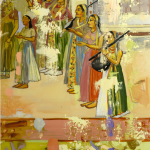 Detail Indian Maidens I 46” x 42” Oil on mylar panel © 2009 Page Laughlin